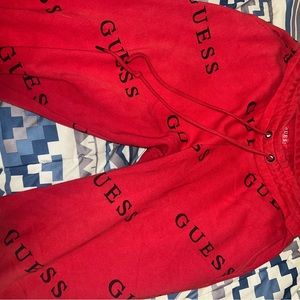 Red Guess joggers